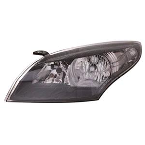 Lights, Renault Megane '12 '14 LH Headlamp, Black Bezel, Halogen, Takes H7 / H7 Bulbs, Supplied With Motor,    Renault MEGANE Hatchback 2008 to 2016, 