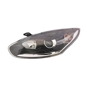 Lights, Left Headlamp (Halogen, Takes H7 / H7 Bulbs, Black Bezel, With Black Brow, With Chrome Accent Trim, Original Equipment) for Renault MEGANE Hatchback 2014 to 2016, 