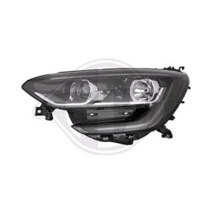 Lights, Left Headlamp (Halogen, Takes H7 / H7 Bulbs, With LED Daytime Running Light, Dynamique Models, Original Equipment) for Renault MEGANE IV Grandtour 2017 on, 