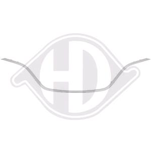 Grilles, Renault Megane 2016 2019 Front Bumper Grille Trim, Lower, Chrome, 