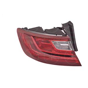 Lights, Left Rear Lamp (Outer, On Quarter Panel, LED / Halogen, Hatchback & Estate Models, Supplied With Bulbholder, Original Equipment) for Renault MEGANE IV Grandtour 2016 on, 