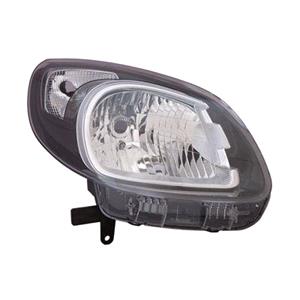Lights, Right Headlamp (Halogen, Takes H4 Bulb, Black Bezel, For Z.E Models, Supplied Without Motor) for Renault KANGOO 2013 on, 