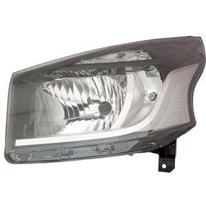 Lights, Left Headlamp (Halogen, Takes H4 Bulb, Supplied With Motor, Original Equipment) for Fiat TALENTO Box 2016 on, 