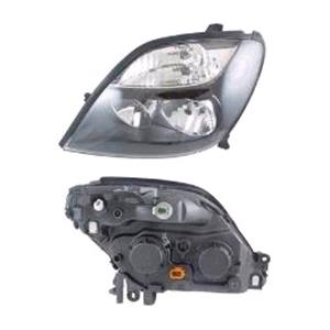 Lights, Left Headlamp (Black Bezel, Original Equipment, Takes H7 + H1 Bulbs, Supplied Without Bulbs) for Renault SCÉNIC I 1999 2003, 