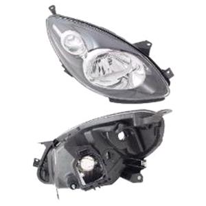Lights, Right Headlamp (Halogen, Takes H4 Bulb) for Renault TWINGO 2007 on, 