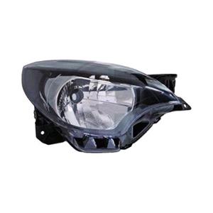 Lights, Right Headlamp (Halogen, Takes H4 Bulb, With Black Bezel, Supplied Without Bulbs or Motor, Original Equipment) for Renault TWINGO 2012 2014, 
