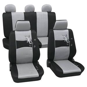 Silver & Black Stylish Car Seat Cover set   For Peugeot 205   Washable
