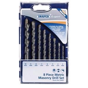 Drill Bit Sets, Draper Expert 24903 Metric Masonry Drill Set (8 Piece), Draper
