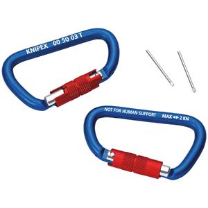 Power Tool Safety Equipment, KNIPEX Carabiner, 2 Pieces, 82mm, Knipex