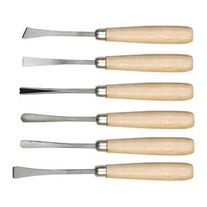 Hand Tools, Curving Chisel with Wooden Handle   Set of 6, 