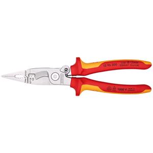 VDE Pliers, KNIPEX Pliers for Electrical Installation, Insulated with Multi Component Grips, 200mm, Knipex