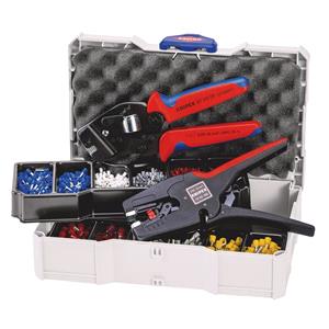 Crimping Tools, KNIPEX Crimp Assortment for Wire Ferrules, 1 x 12 42 195, 1 x 97 53 09, 8 x Wire Ferrule Sets, Knipex