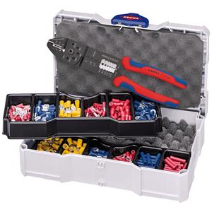 Crimping Tools, KNIPEX Crimp Assortment for Cable Connectors, 1 x 97 22 241, 13 Parts, 265mm, Knipex