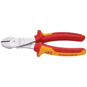 Cable Cutters/Shears, KNIPEX 26784 VDE Insulated High Leverage Diagonal Cutter, 180 mm, Draper