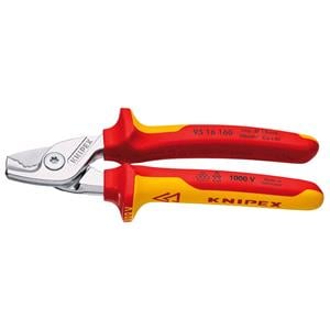 Cable Cutters/Shears, KNIPEX 27012 StepCut VDE Insulated Cable Shears, 160mm, Draper