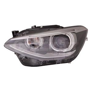 Lights, Left Headlamp (Bi Xenon, Takes D1S Bulb, With LED Daytime Running Light, Without Bending Light, With Motor) for BMW 1 Series 5 Door 2012 2015, 