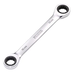 Ratchet Spanners, Draper 27739 HI TORQ Metric Double Ratchet Ring Spanner, 16 x 18mm, Draper