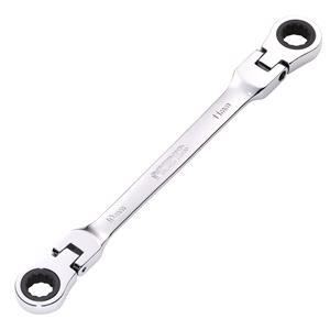 Ratchet Spanners, Draper 27745 HI TORQ Metric Flexible Head Double Ring Ratchet Spanner, 10 x 11mm, Draper