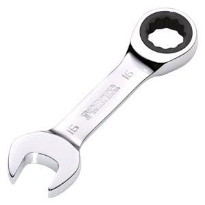 Ratchet Spanners, Draper 27911 HI TORQ Metric Stubby Ratchet Combination Spanner, 16mm, Draper