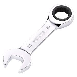 Ratchet Spanners, Draper 27930 HI TORQ Metric Stubby Ratchet Combination Spanner, 19mm, Draper