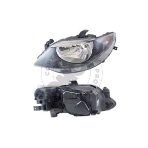 Lights, Seat Ibiza 2008 01 Lh Headlamp Single Reflector Takes H4 Bulb (Valeo  43814), Valeo