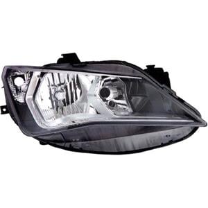 Lights, Right Headlamp (Halogen, Takes H7 / H7 Bulbs, With LED Daytime Running Light, Supplied With Bulbs & Motor, Original Equipment) for Seat IBIZA V ST 2015 2017, 