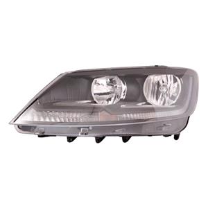 Lights, Left Headlamp (Halogen, Takes H7 / H15 Bulbs, Supplied With Bulbs & Motor, Original Equipment) for Seat ALHAMBRA 2010 Onwards, 