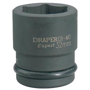 Sockets, Draper Expert 28743 32mm 3 4 inch Square Drive Hi Torq 6 Point Impact Socket, Draper