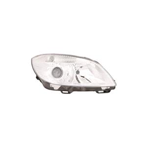 Lights, Right Headlamp (Halogen, Projector Type, Takes H7 / H7 Bulbs, Without Bend Light, Supplied With Bulbs & Motor, Original Equipment) for Skoda Fabia  2010 2013, 