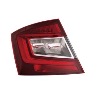 Lights, Left Rear Lamp (LED / Halogen, Hatchback Models Only, Supplied Without Bulbholder) for Skoda Fabia 2018 on, 