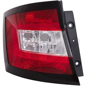 Lights, Left Rear Lamp (Estate Models, Supplied Without Bulbholder) for Skoda Fabia Estate 2014 on, 
