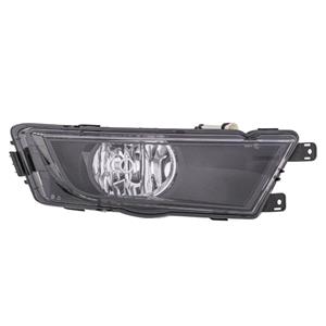 Lights, Right Front Fog Lamp (Black Bezel, Takes H8 Bulb, Original Equipment) for Skoda OCTAVIA 2013 2017, 