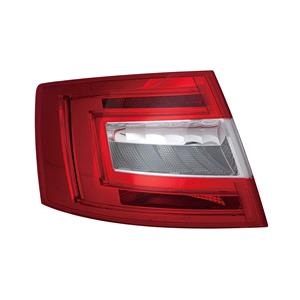 Lights, Left Rear Lamp (LED / Halogen, Supplied Without Bulbholder) for Skoda OCTAVIA 2013 2016, 