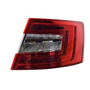 Lights, Right Rear Lamp (LED / Halogen, Dark Red Type, Supplied Without Bulbholder, Original Equipment) for Skoda OCTAVIA 2017 2020, 