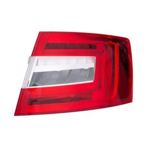 Lights, Right Rear Lamp (LED / Halogen, Hatchback Models, Bright Red Type, Supplied Without Bulbholder) for Skoda OCTAVIA 2017 to 2019, 
