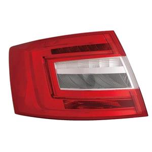 Lights, Left Rear Lamp (LED / Halogen, Supplied Without Bulbholder) for Skoda OCTAVIA 2017 to 2020, 
