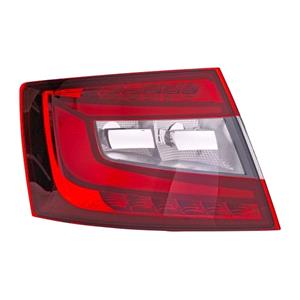 Lights, Left Rear Lamp (LED / Halogen, Dark Red Type, Supplied Without Bulbholder, Original Equipment) for Skoda OCTAVIA 2017 2020, 