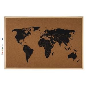 Gifts, World Map Cork Pinboard, OOTB