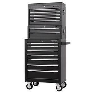 Tool Cabinets and Tool Chests, Draper 29455 Combined Roller Cabinet, Mid Tool Chest and Tool Chest, 14 Drawers, 26", Draper