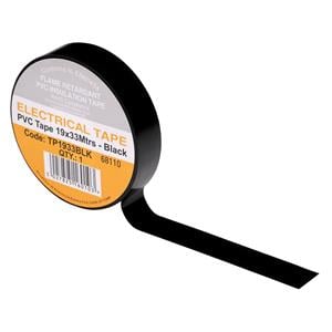 Tapes, Draper 29496 Black PVC Electrical Insulation Tape, 19mm x 33m (Pack of 10), Draper