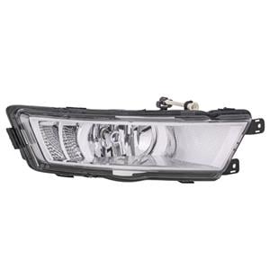 Lights, Right Front Fog Lamp (Chrome Bezel, Takes H8 Bulb, With LED Daytime Running Lamp, Original Equipment) for Skoda RAPID 2012 2017, 
