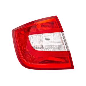 Lights, Left Rear Lamp (Bright Red, Hatchback Models, Supplied Without Bulbholder, Original Equipment) for Skoda RAPID Spaceback 2013 Onwards, 