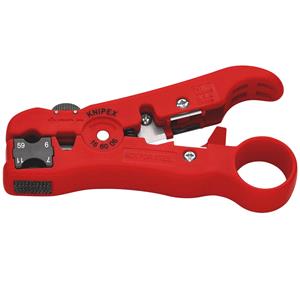 Wire Strippers, KNIPEX Wire Stripping Tool for Co Axial and Data Cable, 125mm, Draper