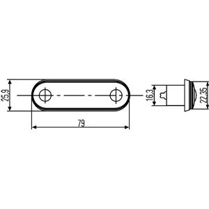 Licence Plate Light, HELLA Lamps 2KA959640102, HELLA
