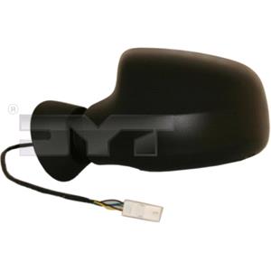 Wing Mirrors, Left Wing Mirror (electric, heated, black cover) for DACIA SANDERO  2008 2012, 