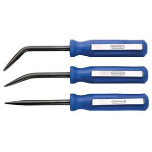 Pry Bar, Draper 30598 Mini Pry Bar Set, 125mm, Blue (3 Piece), Draper