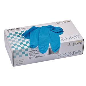 Gloves, Draper 30928 Nitrile Gloves, Large, Blue (Pack of 100), Draper