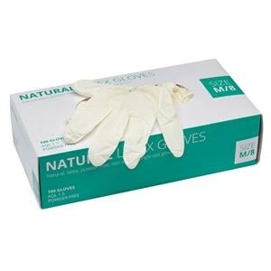 Gloves, Draper 30929 Latex Gloves, Size Medium, White (Box of 100), Draper