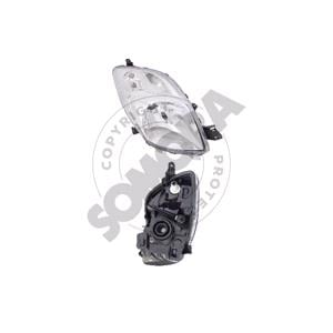 Lights, Right Headlamp (Halogen, Takes H4 Bulb, Supplied With Motor, Original Equipment) for Toyota YARIS 2006 2009, 