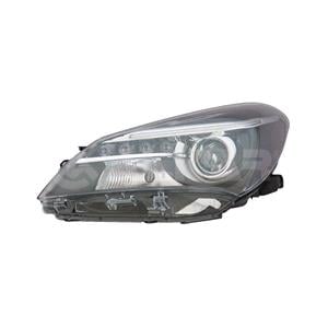 Lights, Left Headlamp (Halogen, Takes HIR Bulb, Projector Type, With LED Daytime Running Light, Supplied Without Motor) for Toyota YARIS/VITZ 2014 on, 
